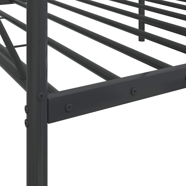 Dnevni krevet bez madraca crni 107x203 cm čelik - Crna / 107 x 203 cm