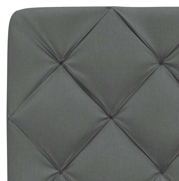 Krevet s madracem tamnosivi 100 x 200 cm od tkanine - Siva / 100 x 200 cm