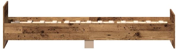 Okvir kreveta bez madraca staro drvo 90x190 cm - Smeđa / 90 x 190 cm