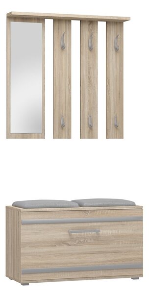 Zondo.hr Set za predsoblje Oasis 1 (hrast sonoma) (s ogledalom). Akcija -22%. 1132532