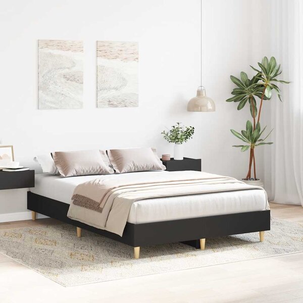 Okvir kreveta bez madraca crni 135x190 cmkonstruirano drvo - Crna / 135 x 190 cm