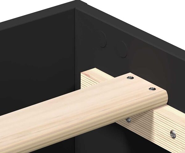 Okvir kreveta bez madraca crni 135x190 cmkonstruirano drvo - Crna / 135 x 190 cm