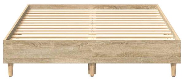 Okvir kreveta bez madraca boja hrasta sonome 140x190 cm - Smeđa / 140 x 190 cm