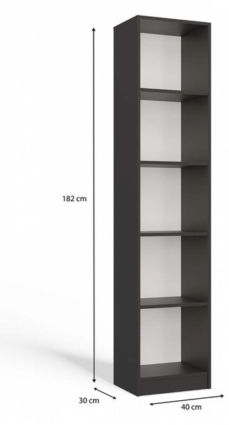 Zondo.hr Regal Refarencios 2 (antracit). Akcija -19%. 1132610