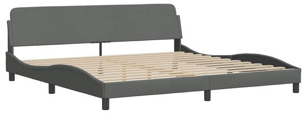 Okvir kreveta s LED-om bez madraca 200x200 cm od tkanine - Siva / 200 x 200 cm