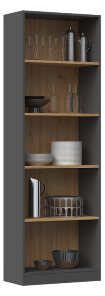 Zondo.hr Regal Refarencios 3 (antracit + hrast artisan). Akcija -22%. 1132619