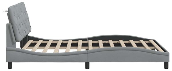 Okvir kreveta s LED-om bez madraca 120 x 200 cm od tkanine - Siva / 120 x 200 cm