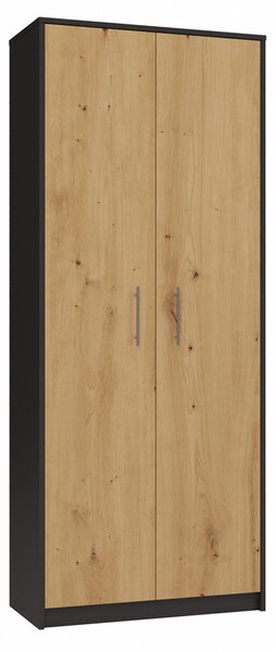Ormar sa policama Obtenidas 1 (antracit + hrast artisan)
