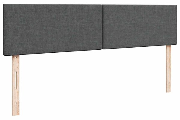 Otomanski krevet s madracem i LED tamnosivi 180x200cm tkanine - Siva / 180 x 200 cm