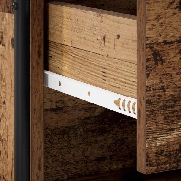 Ormar za cipele 51 x 36 5 x 93 cm Konstruirano drvo Staro drvo - Staro drvo 51 x 36 5 x 93 cm 1 ladica i 3 police
