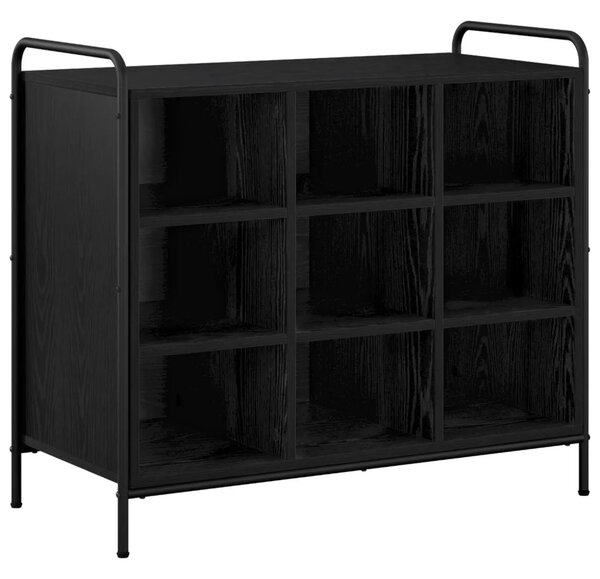 Ormar za cipele 85 x 39 5 x 75 cm Konstruirano drvo Crni hrast - Crni hrast