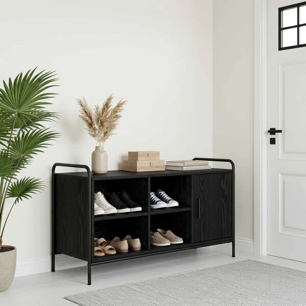 Ormar za cipele 100 x 39 5 x 55 5 cm Konstruirano drvo - Crni hrast