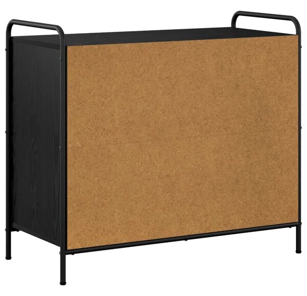Ormar za cipele 85 x 39 5 x 75 cm Konstruirano drvo Crni hrast - Crni hrast