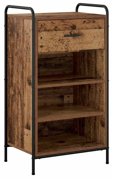 Ormar za cipele 51 x 36 5 x 93 cm Konstruirano drvo Staro drvo - Staro drvo 51 x 36 5 x 93 cm 1 ladica i 3 police