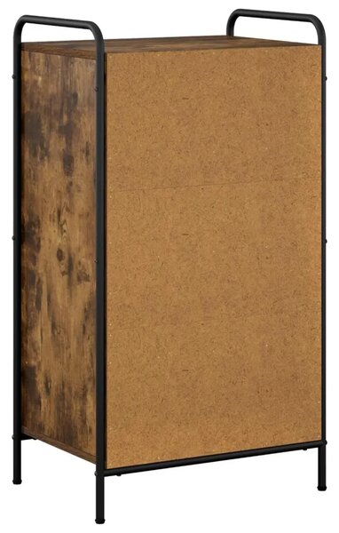 Ormar za cipele 51 x 36 5 x 93 cm Konstruirano drvo - Dimljeni hrast 51 x 36 5 x 93 cm 4 etaže s vratima