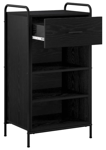 Ormar za cipele 51 x 36 5 x 93 cm Konstruirano drvo Crni hrast - Crni hrast 51 x 36 5 x 93 cm 1 ladica i 3 police