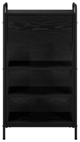 Ormar za cipele 51 x 36 5 x 93 cm Konstruirano drvo Crni hrast - Crni hrast 51 x 36 5 x 93 cm 1 ladica i 3 police