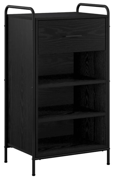 Ormar za cipele 51 x 36 5 x 93 cm Konstruirano drvo Crni hrast - Crni hrast 51 x 36 5 x 93 cm 1 ladica i 3 police