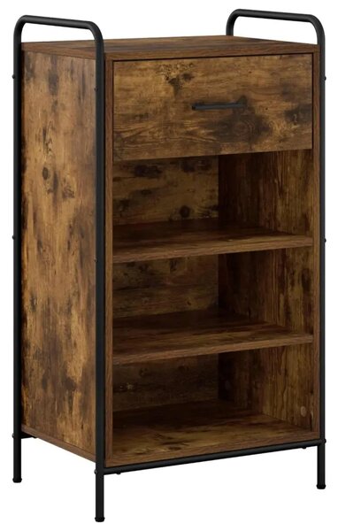 Ormar za cipele 51 x 36 5 x 93 cm Konstruirano drvo - Dimljeni hrast 51 x 36 5 x 93 cm 1 ladica i 3 police