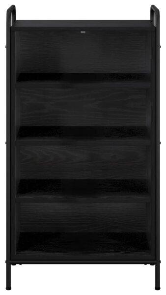 Ormar za cipele 51 x 36 5 x 93 cm Konstruirano drvo Crni hrast - Crni hrast 51 x 36 5 x 93 cm 4 police bez vrata
