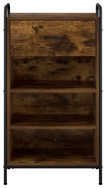 Ormar za cipele 51 x 36 5 x 93 cm Konstruirano drvo - Dimljeni hrast 51 x 36 5 x 93 cm 1 ladica i 3 police