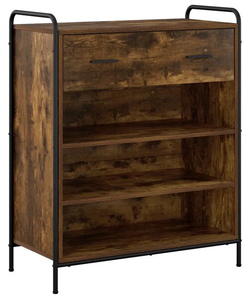 Ormar za cipele 76 x 36 5 x 93 cm Konstruirano drvo - Dimljeni hrast 76 x 36 5 x 93 cm 1 ladica i 3 police
