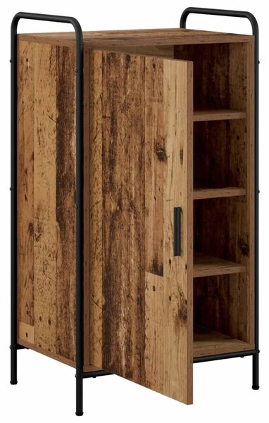 Ormar za cipele 51 x 36 5 x 93 cm Konstruirano drvo Staro drvo - Staro drvo 51 x 36 5 x 93 cm 4 etaže s vratima