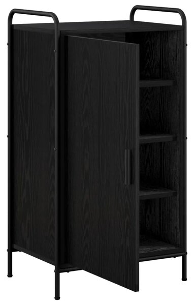 Ormar za cipele 51 x 36 5 x 93 cm Konstruirano drvo Crni hrast - Crni hrast 51 x 36 5 x 93 cm 4 etaže s vratima