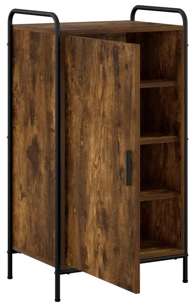 Ormar za cipele 51 x 36 5 x 93 cm Konstruirano drvo - Dimljeni hrast 51 x 36 5 x 93 cm 4 etaže s vratima