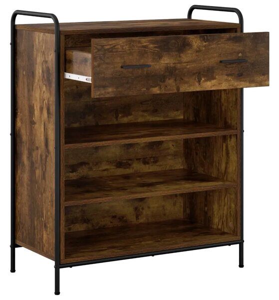 Ormar za cipele 76 x 36 5 x 93 cm Konstruirano drvo - Dimljeni hrast 76 x 36 5 x 93 cm 1 ladica i 3 police