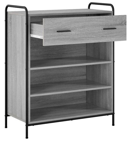 Ormar za cipele 76 x 36 5 x 93 cm Konstruirano drvo Siva Sonoma - Siva Sonoma 76 x 36 5 x 93 cm 1 ladica i 3 police
