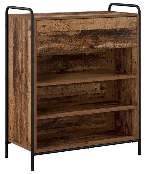 Ormar za cipele 76 x 36 5 x 93 cm Konstruirano drvo Staro drvo - Staro drvo 76 x 36 5 x 93 cm 1 ladica i 3 police