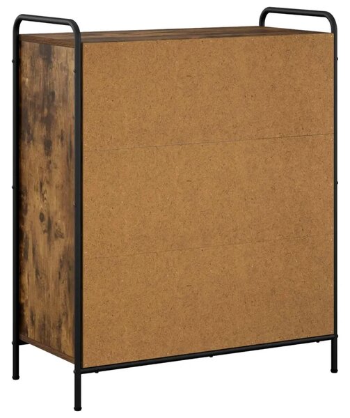 Ormar za cipele 76 x 36 5 x 93 cm Konstruirano drvo - Dimljeni hrast 76 x 36 5 x 93 cm 1 ladica i 3 police