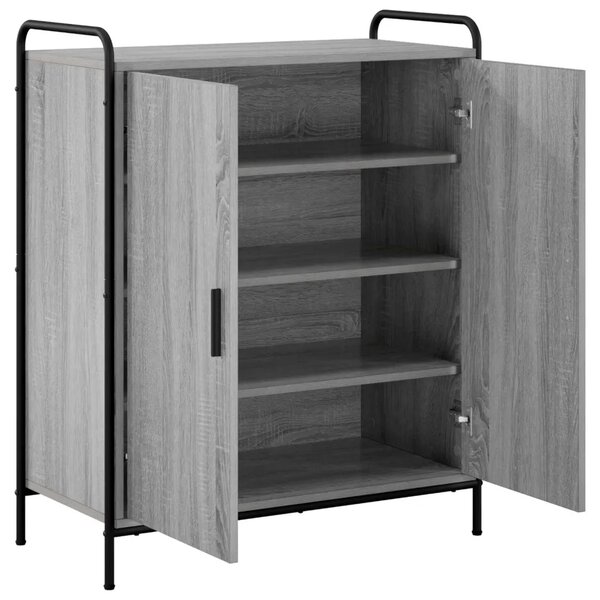 Ormar za cipele 76 x 36 5 x 93 cm Konstruirano drvo Siva Sonoma - Siva Sonoma 76 x 36 5 x 93 cm 4 etaže s vratima