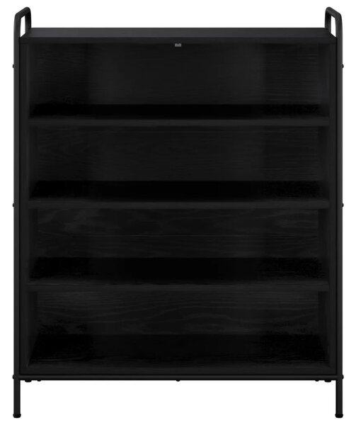 Ormar za cipele 76 x 36 5 x 93 cm Konstruirano drvo Crni hrast - Crni hrast 76 x 36 5 x 93 cm 4 police bez vrata