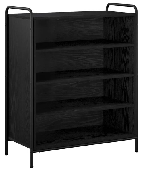 Ormar za cipele 76 x 36 5 x 93 cm Konstruirano drvo Crni hrast - Crni hrast 76 x 36 5 x 93 cm 4 police bez vrata