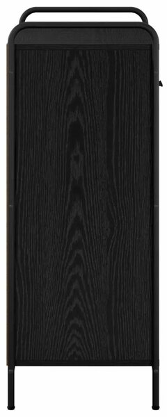 Ormar za cipele 76 x 36 5 x 93 cm Konstruirano drvo Crni hrast - Crni hrast 76 x 36 5 x 93 cm 1 ladica i 3 police