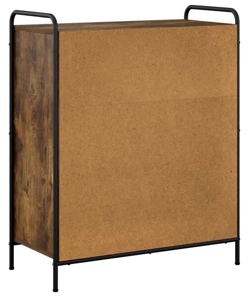 Ormar za cipele 76 x 36 5 x 93 cm Konstruirano drvo - Dimljeni hrast 76 x 36 5 x 93 cm 4 police bez vrata