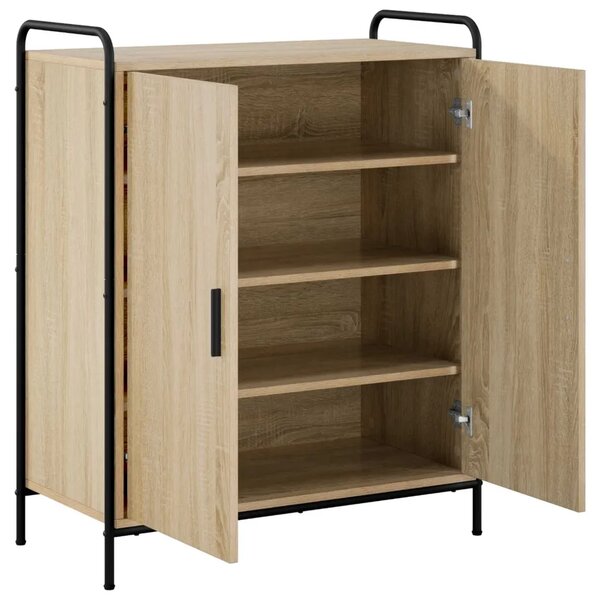 Ormar za cipele 76 x 36 5 x 93 cm Konstruirano drvo - Hrast sonoma 76 x 36 5 x 93 cm 4 etaže s vratima
