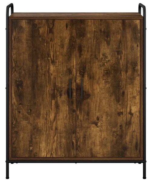 Ormar za cipele 76 x 36 5 x 93 cm Konstruirano drvo - Dimljeni hrast 76 x 36 5 x 93 cm 4 etaže s vratima