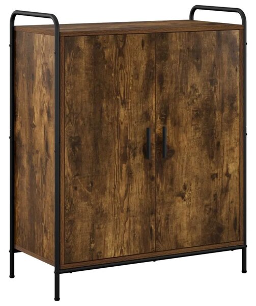 Ormar za cipele 76 x 36 5 x 93 cm Konstruirano drvo - Dimljeni hrast 76 x 36 5 x 93 cm 4 etaže s vratima