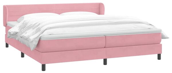 Box Spring krevet s madracima ružičasti 180x210 cm baršun - Ružičasti / 180 x 210 cm