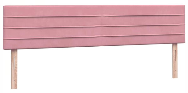 Box Spring krevet s madracima ružičasti 180x210 cm baršun - Ružičasti / 180 x 210 cm