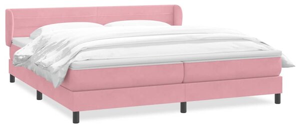 Box Spring krevet s madracima ružičasti 180x210 cm baršun - Ružičasti / 180 x 210 cm