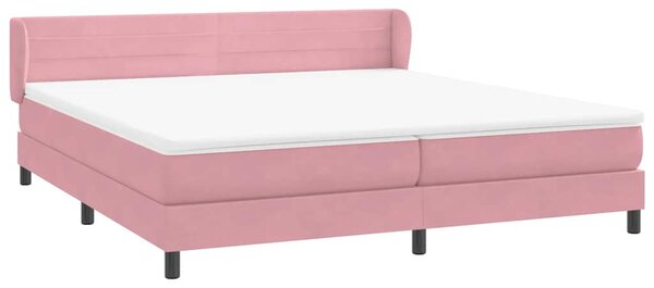 Box Spring krevet s madracima ružičasti 180x210 cm baršun - Ružičasti / 180 x 210 cm