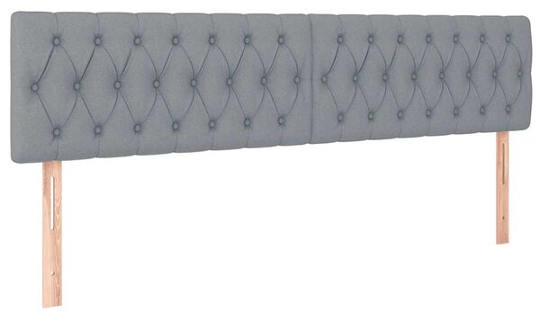 Otomanski krevet s madracem svijetlosivi 180x200cm od tkanine - Siva / 180 x 200 cm
