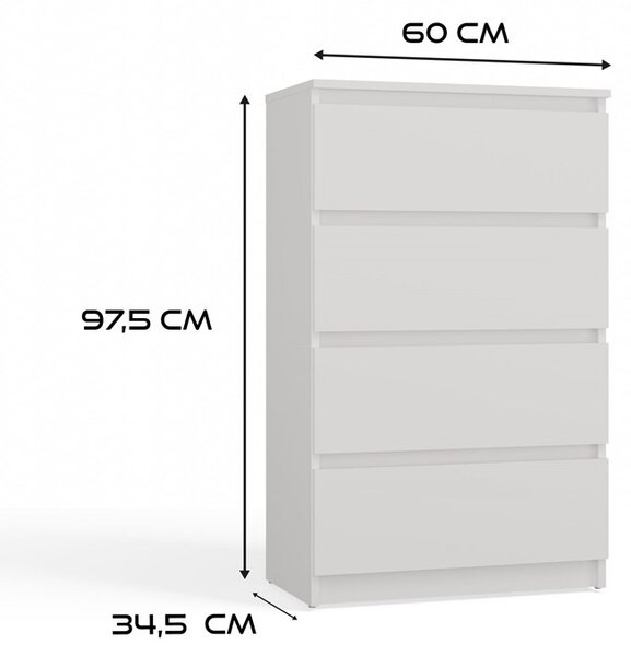 Komoda Musecalo 3 (bijela)