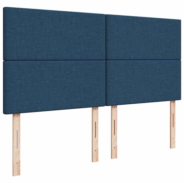Otomanski krevet s madracem plavi 160x200cm od tkanine - Plava / 160 x 200 cm
