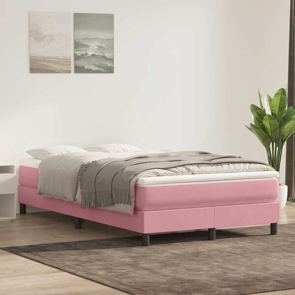 Box Spring krevet bez madraca ružičasti 120x210 cm samt - Ružičasti / 120 x 210 cm