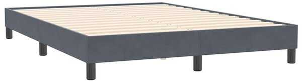 Box Spring krevet bez madraca tamno sivi 160x210 cm samt - Siva / 160 x 210 cm